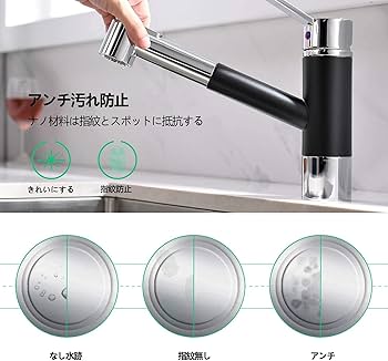 Amazon | APPASO モダンな引き出し式キッチン水栓 RV用スプレー付き
