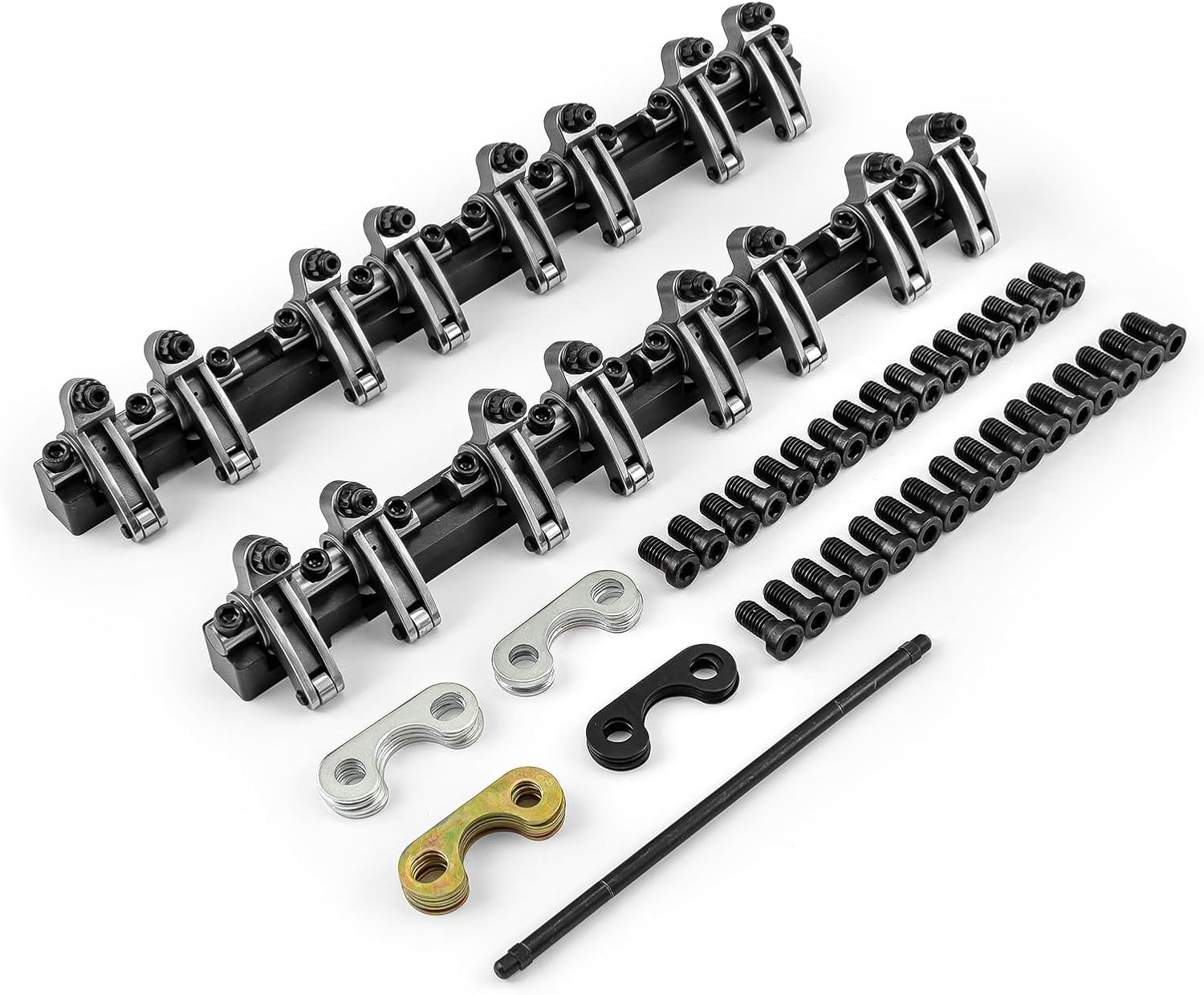 Speedmaster 1-261-028 Compatible with Chevy SBC 350 Shaft Mount 1.5 Ratio DNA Stainless Steel Roller Rocker Arms