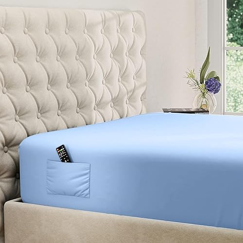 Miniatura 10 de DREAMCARE - Sábana bajera de tamaño individual XL, con bolsillo profundo, para colchones de hasta 15 pulgadas, resistente al encogimiento y a