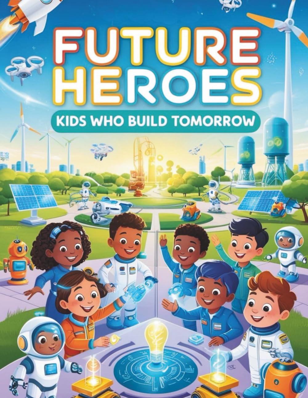 Future Heroes: Kids Who Build Tomorrow: 48 Inspiring Coloring Pages of Creative Kids, Robots, and Adventures for a Brighter Future!