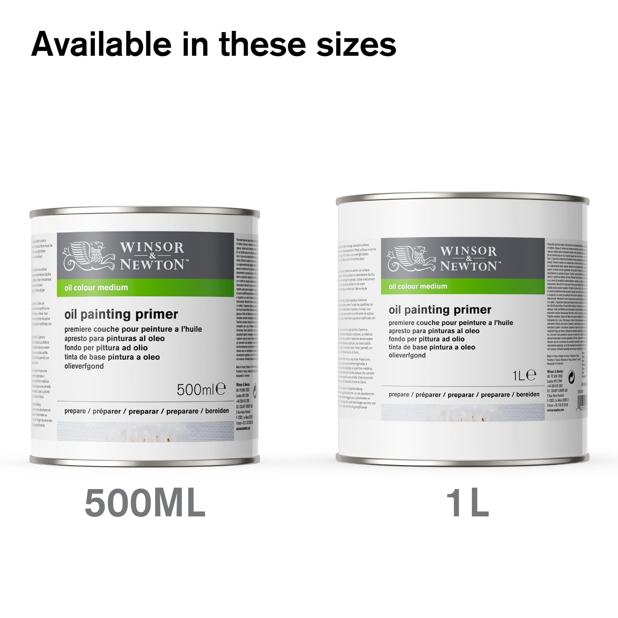 Amazon.com: Winsor & Newton Oil Painting Primer, 500ml (16.9-oz) Tin