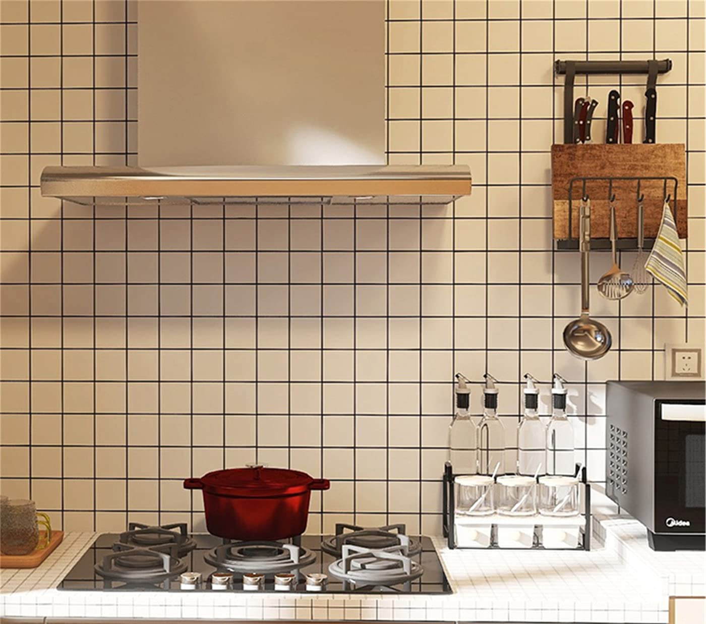 Amazon | キッチン 壁紙シール キッチン 14色選べるリメイク