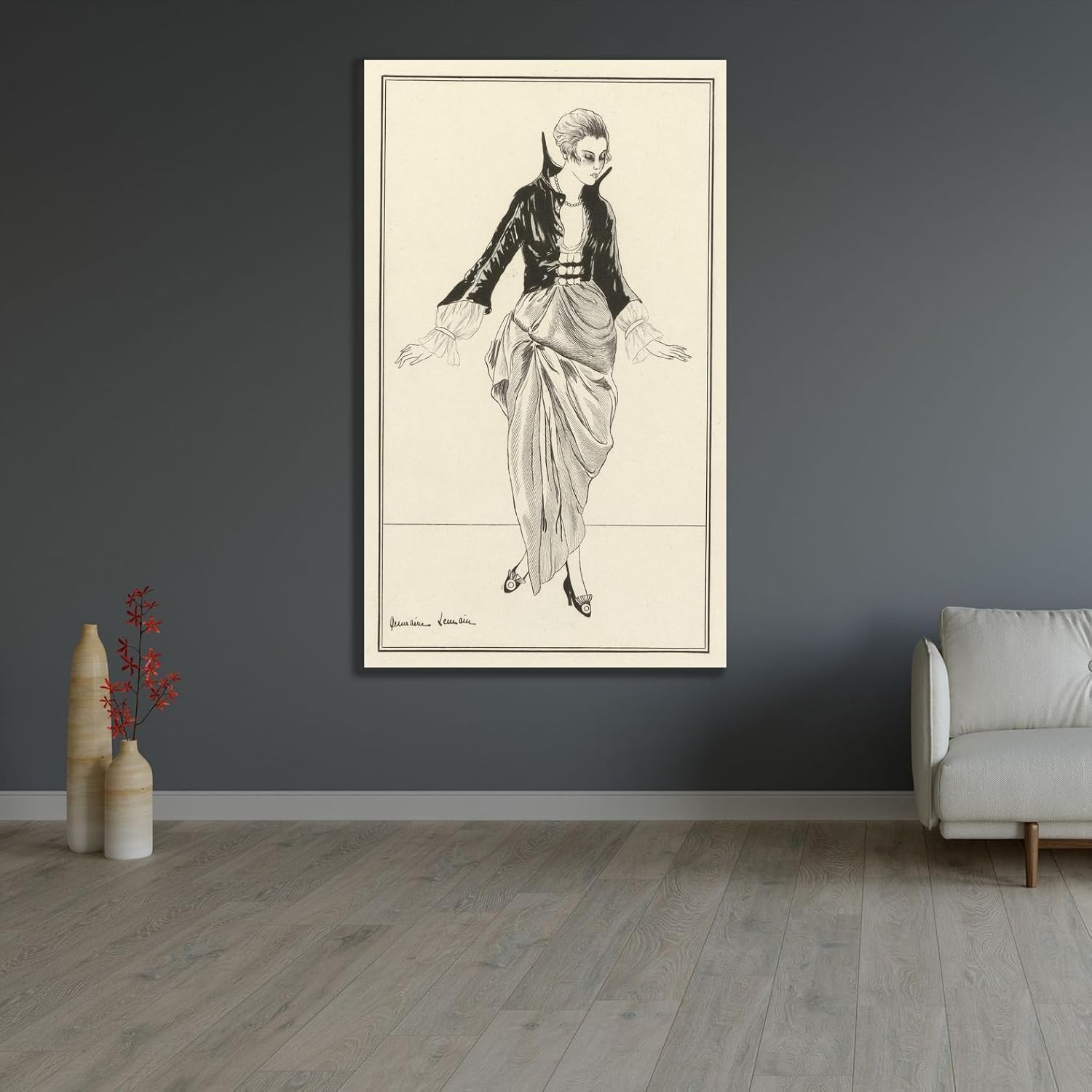 ArtDirect Journal of Ladies and Fashions, Parisian Costumes, 1914, No. 169 (1914) Unframed Art Print Giclee Poster by Germaine Leurain - Ready for Framing with Customization Sizes 6x10, 8x14, 12x20, 21x36, 29x48 and 36x60 inches