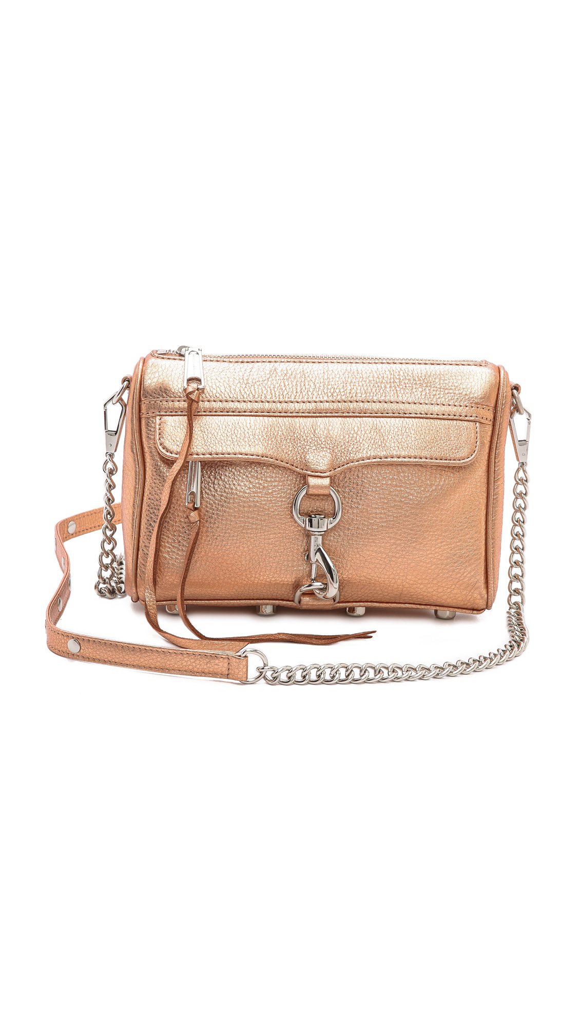 Rebecca Minkoff Metallic Mini MAC Convertible Cross-Body Handbag
