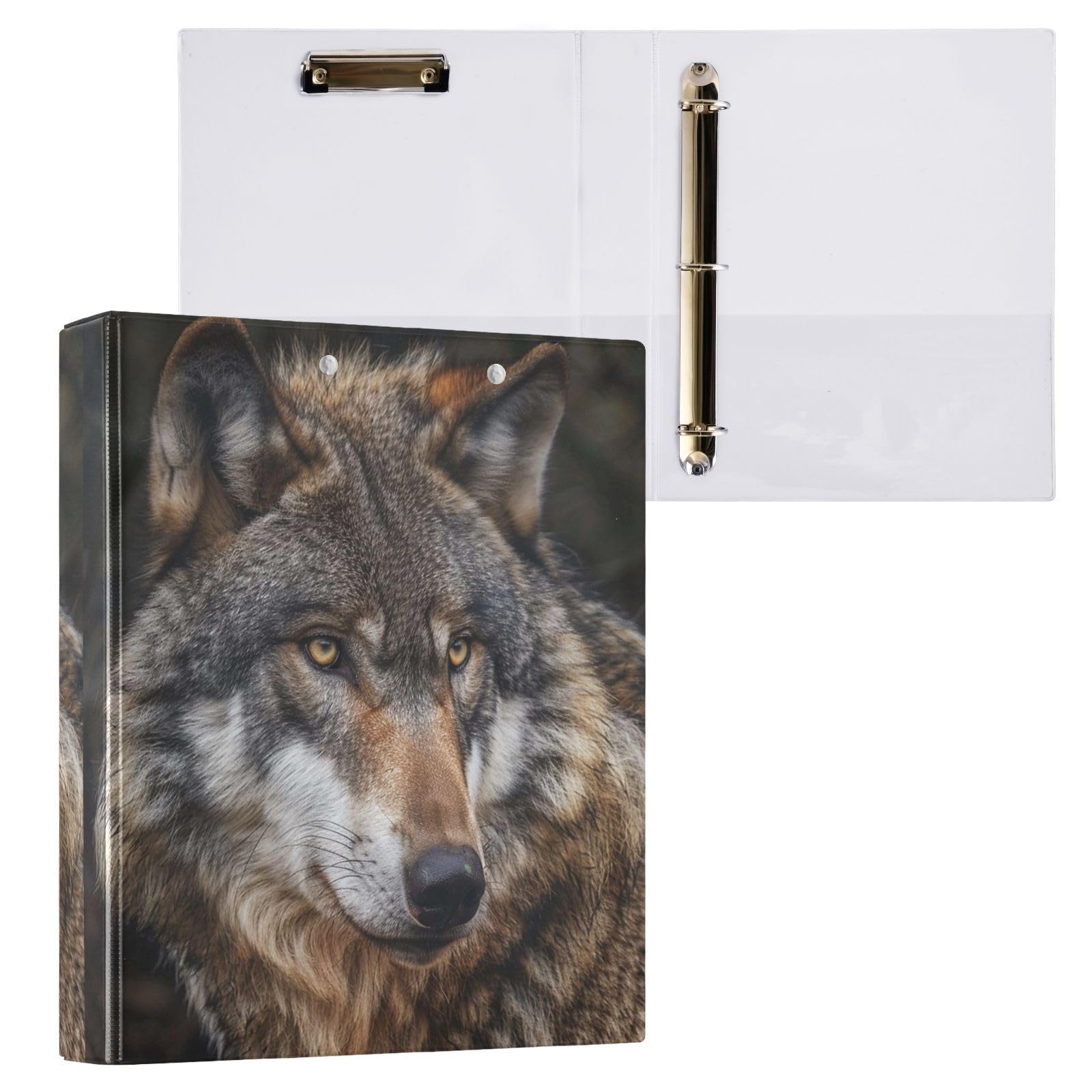 Forest Wolf Porte-bloc avec 3 anneaux en D