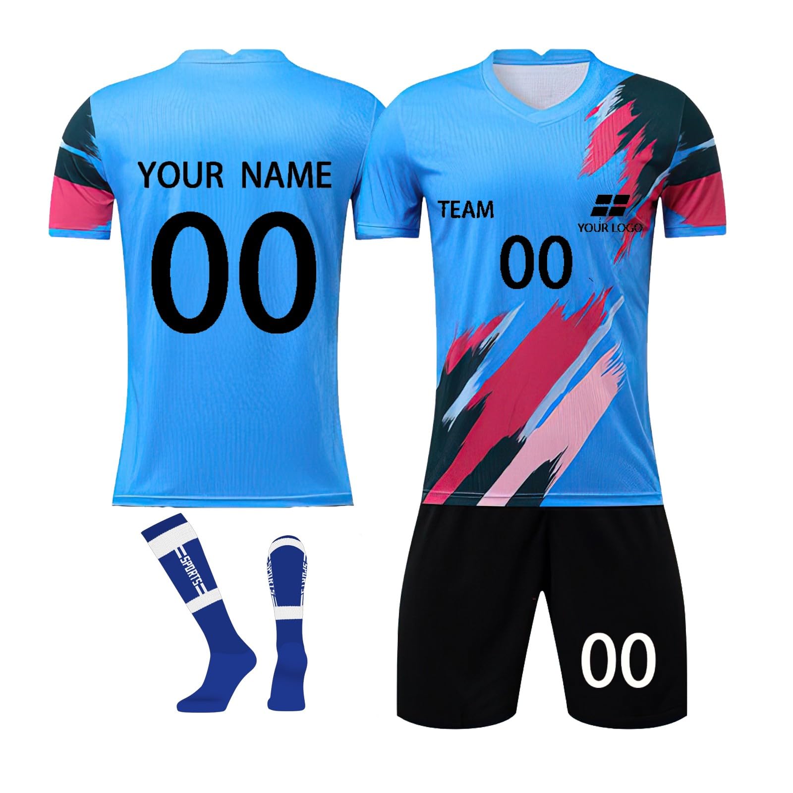 Genérico Equipacion Futbol NiñO Conjunto de camiseta para niños, camiseta de fútbol para niños, camiseta de fútbol para niños, camiseta de fútbol, camiseta deportiva para niño, camiseta de fútbol J109