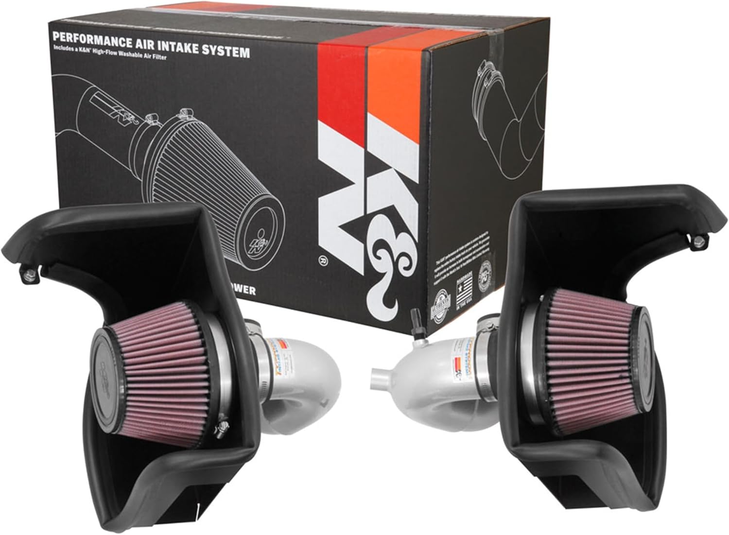 K&N Cold Air Intake System: High-Flow Air Filter, Increase Performance & Acceleration: Compatible with 2018-2025 Genesis/Kia G70, Stinger, 69-5318TS