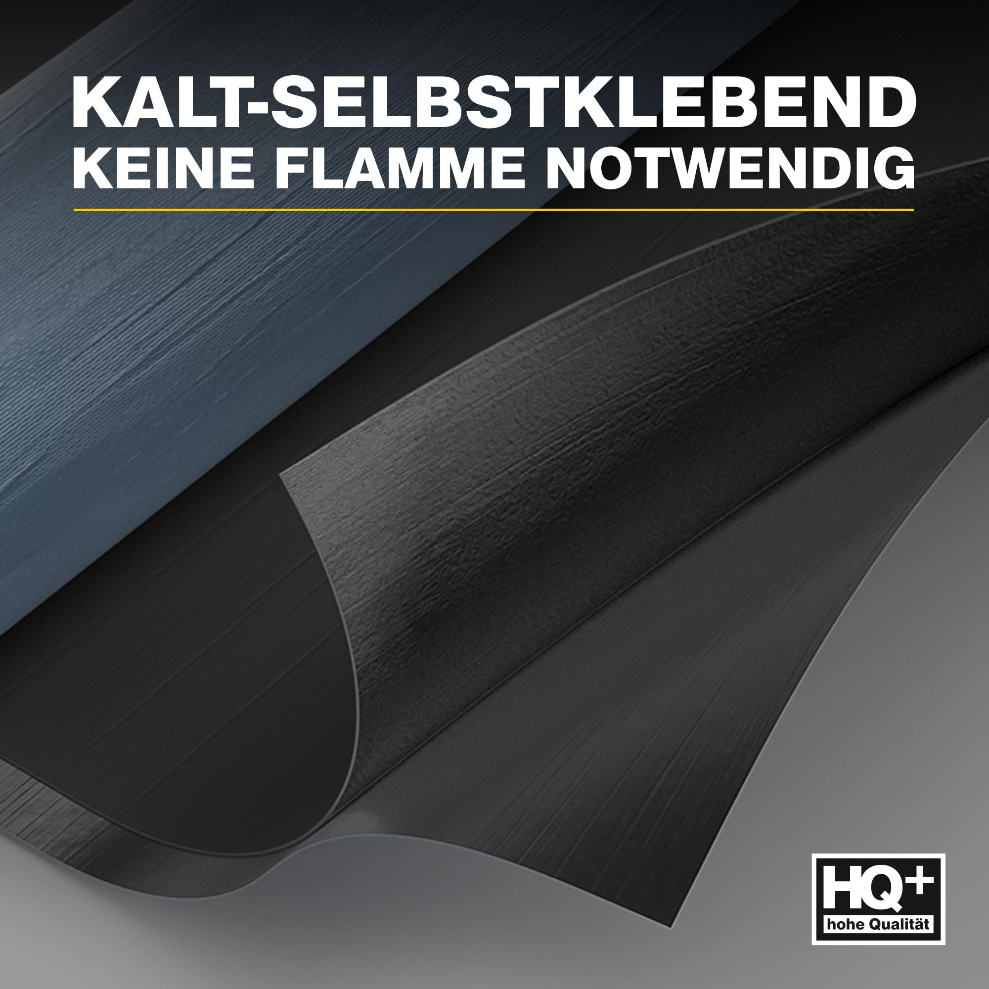 Isolbau KSK Dachbahn Dichtfolie Selbstklebend RAL 7016 Anthrazit Bitumendachbahn 5 m² Rolle Kaltselbstklebebahn