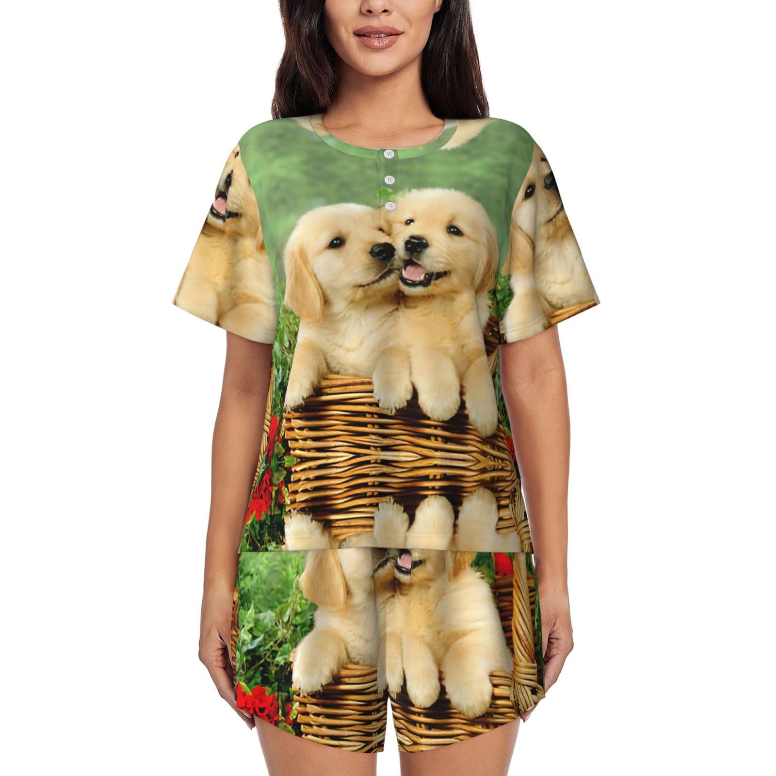 Imprimé chiot golden retriever EdWal illustration haute définition - 8
