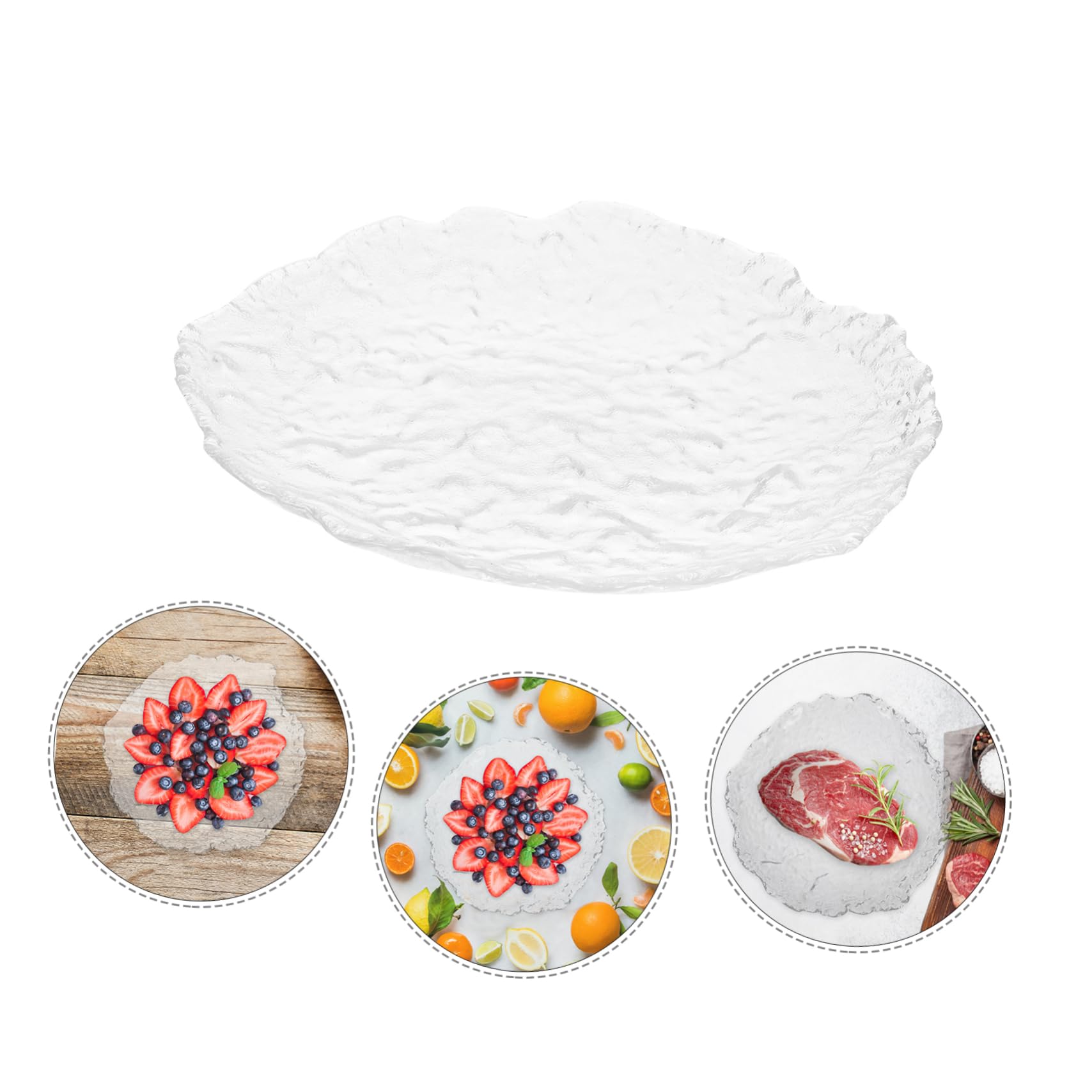 ABOOFAN Piatto da Bistecca Facile da Pulire in Riutilizzabile Design Classico ed Elegante per Cena e Uso Quotidiano