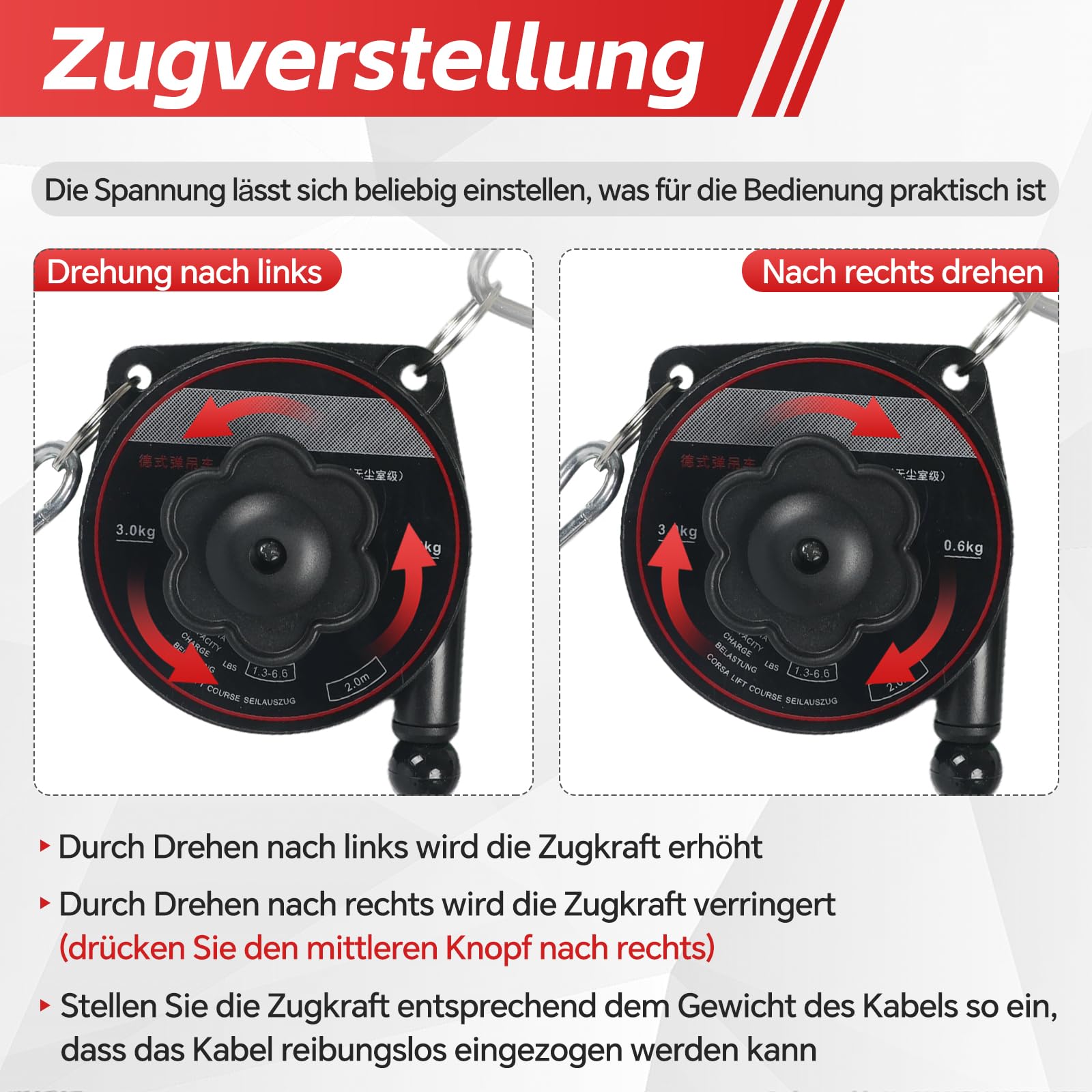 Automatisches Aufhängesystem für Elektroauto-Ladekabel – Kabellose, platzsparende Ladekabelhalterung für Garage, Carport die Montage an der Decke oder an der Wand