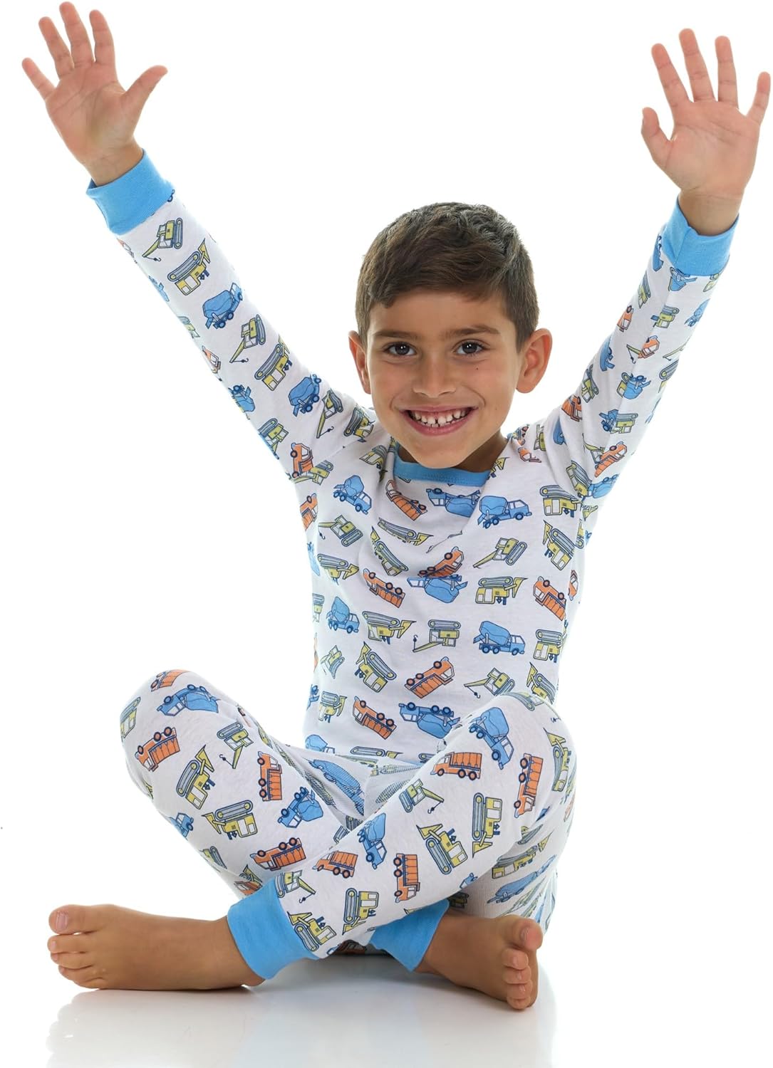 Cudlie Boys’ 4-Piece Pajama Set, Super Comfy Cotton Blend Sleepwear, 2 Tops and 2 Bottoms, Fun Designs – Sizes 12M–5T - Image 4