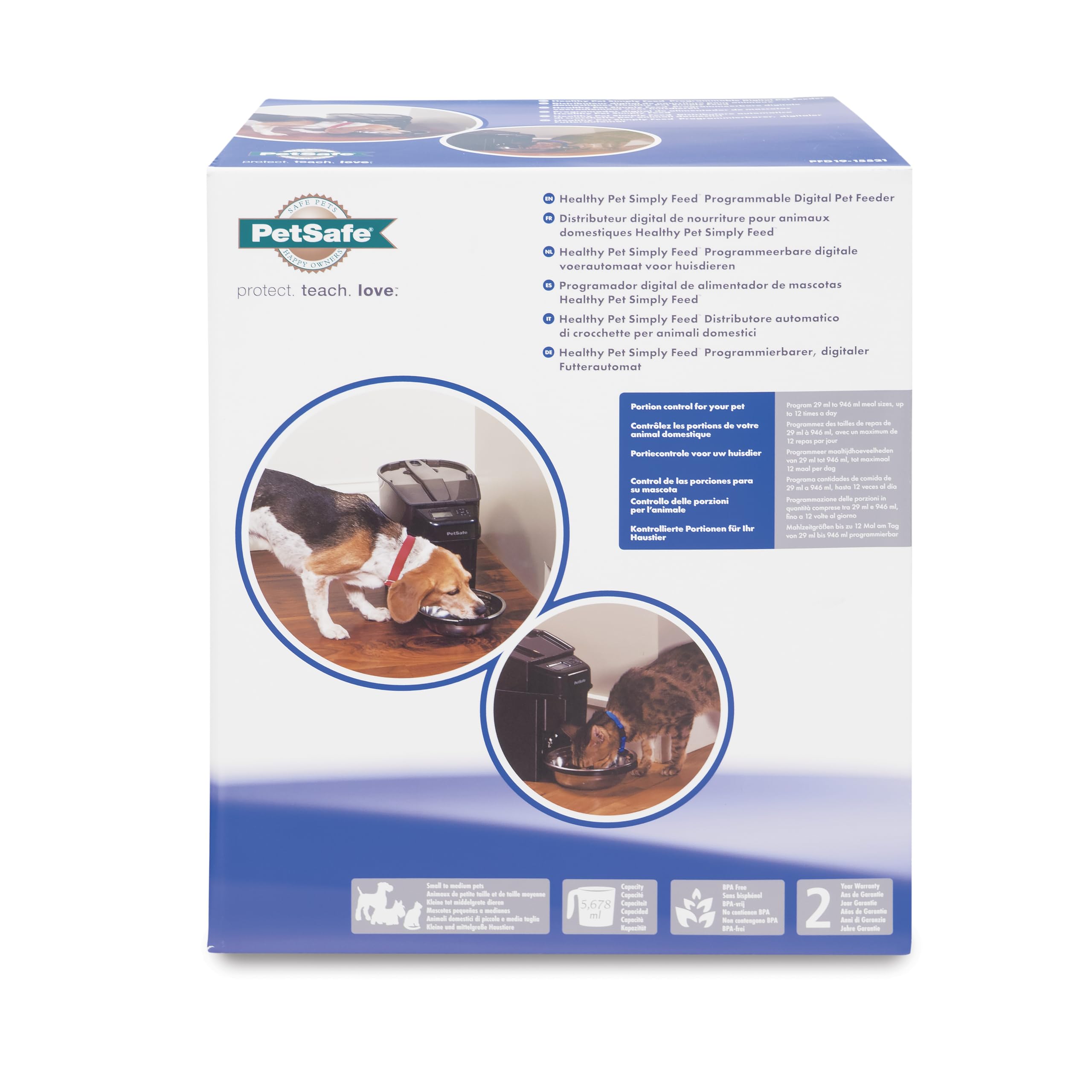 PetSafe Healthy Pet Simply Feed Comedero Automático | Control de Raciones y Programación, Capacidad 24 Tazas