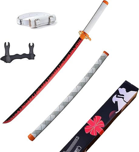 Miniatura 1 de JIHPEN sword. Nuevo! Espada Demon Slayer. Aproximadamente 41 pulgadas con soporte de exhibición y cinturón. Katana de los pilares y protagonistas de