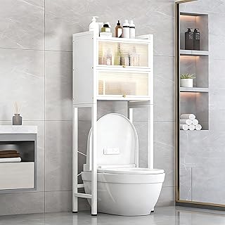 Beauenty 3-Tier Over The Toilet Storage Cabinet with Flip Door