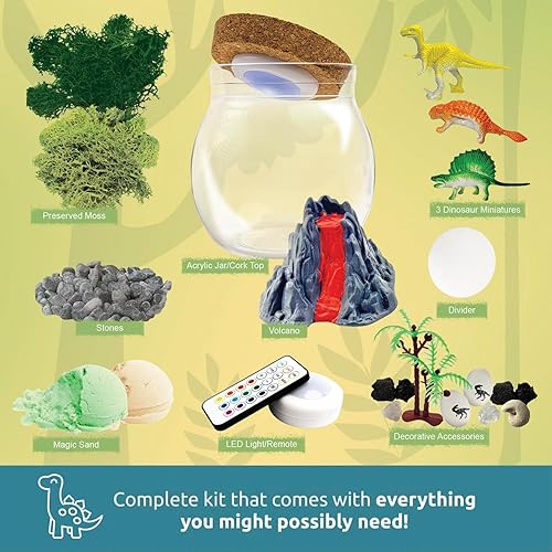 Miniatura 9 de Make it Up Kit de artes y manualidades de terrario para niños, luz nocturna LED y control remoto, regalos de cumpleaños de sirena, juguetes para