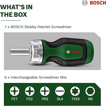 Bosch Cırcırlı Tornavida Değiştirilebilir 6 Uçlu (Set 1)