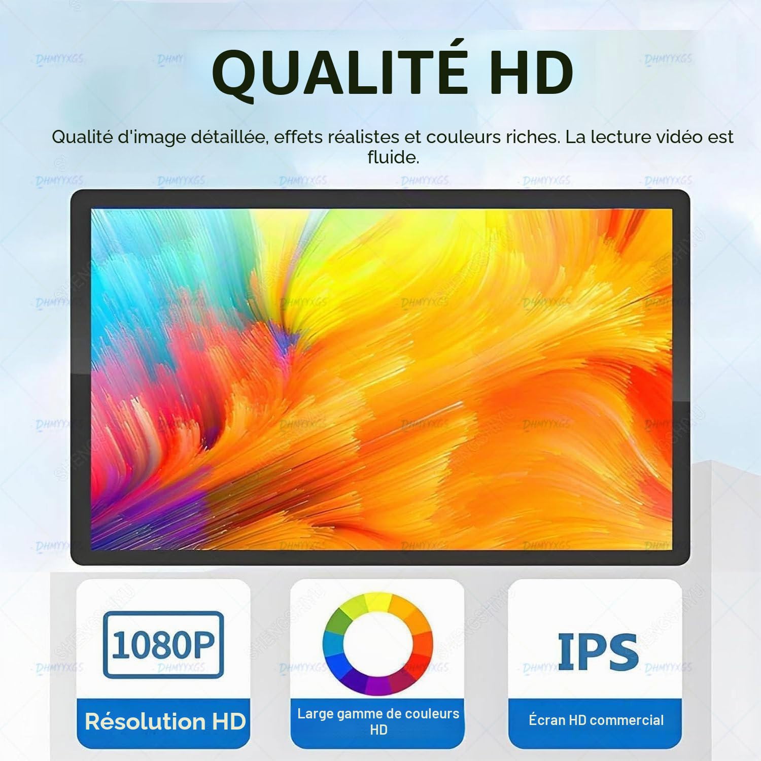 Ecran Affichage Dynamique pour Vitrine,Écran Publicitaire Magasin, 21.5" Android (2+32Go) & HDMI,Mode Double Sens,pour Restaurant/Vitrine,Partage Écran Intelligent,Sleek 27in