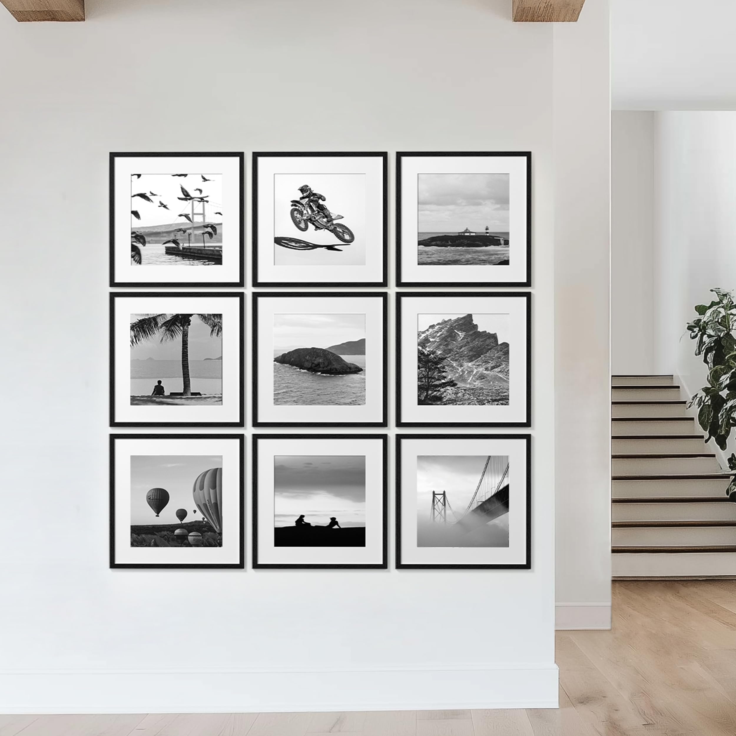 Amazon.co.jp: eletecpro 20x20インチ 写真フレーム 9枚セット