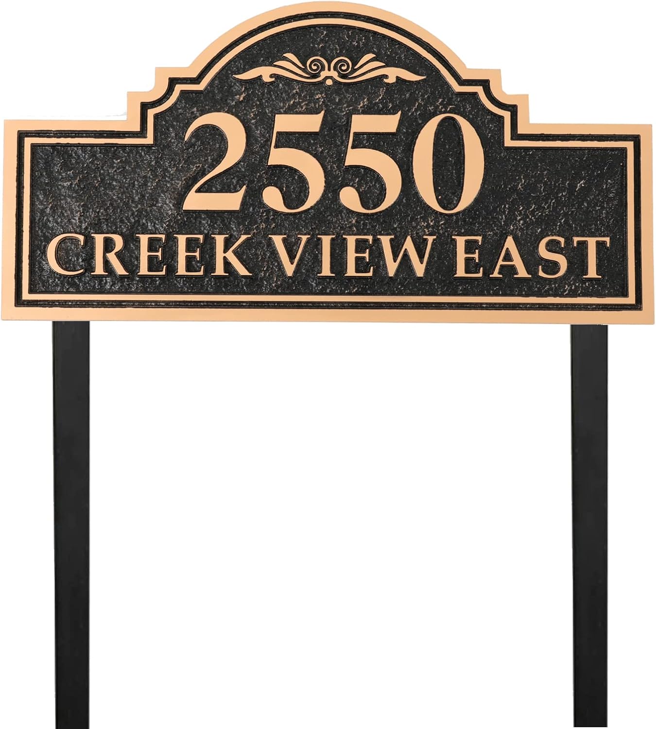 Custom Address Sign LAWN MOUNTED Metal Personalized House