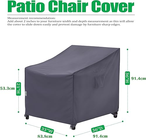 Miniatura 34 de F&J Outdoors Fundas para sillas de patio, impermeables, resistentes a los rayos UV, resistentes a los rayos UV, para exteriores, para silla