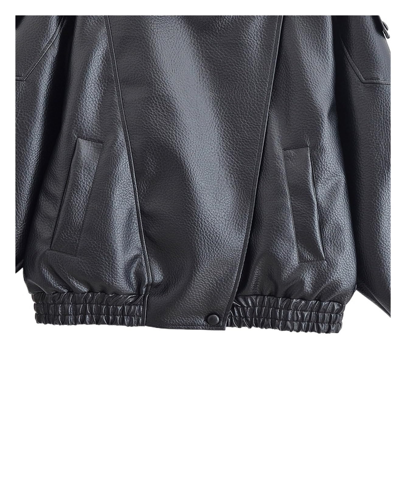 Chaqueta Cuero Mujer Women's Jacket Long Sleeve Pebble Faux Leather Motorcycle Para salir