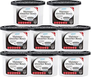 PEKGRIL Moisture Absorber with Activated Charcoal, 8 Packs 500mL Humidity Absorber Boxes, Fragrance Free Dehumidifier, Moi...