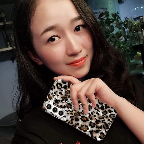 Miniatura 8 de J.west Funda para Samsung Galaxy S23 Plus de 6.6 pulgadas, Funda de Lujo con Estampado de Leopardo y Guepardo, Diseño Translúcido y Nacarado, Funda