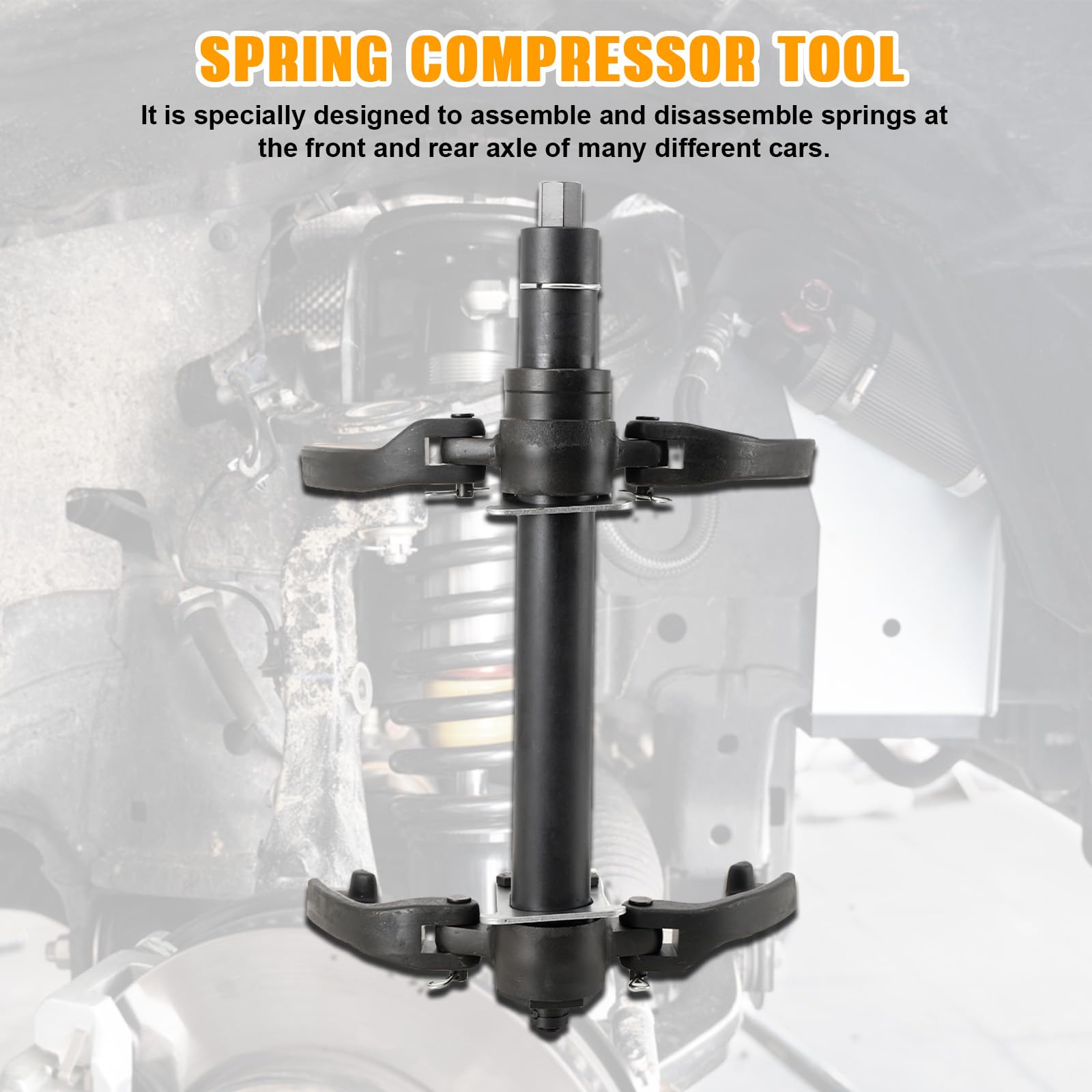 Federspanner 2300kg – Universal Federbeinspanner Set für KFZ Stoßdämpfer & Fahrwerk – Universal Federspanner KFZ für Motorräder, Autos, SUVs und mehr, Federdurchmesser 100-265mm
