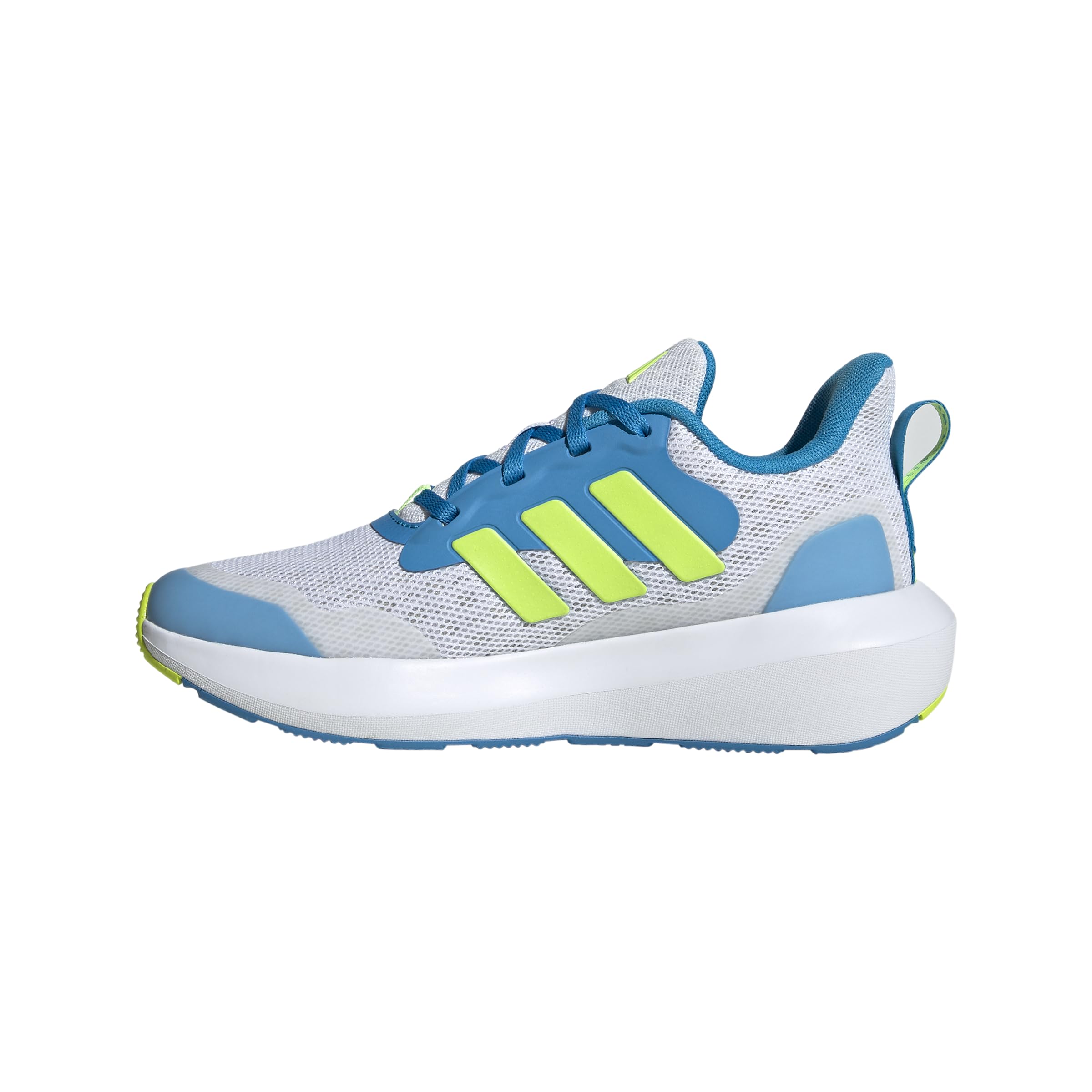 adidas Fortarun 3.0 Sneaker, Dash Grey/Lucid Lemon/Solar Blue, 6 US Unisex Big Kid