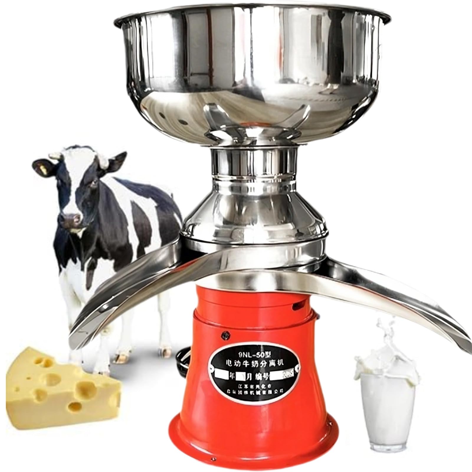 Separador eléctrico de leche, espumador de crema de acero inoxidable para una separación eficiente de leche y crema
