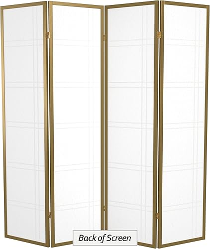 Miniatura 47 de Red Lantern Divisor de habitación con 5 paneles de doble cruz Shoji de 6 pies de alto Marfil,Oro,Gris,https://www.amazon.com/dp/undefined