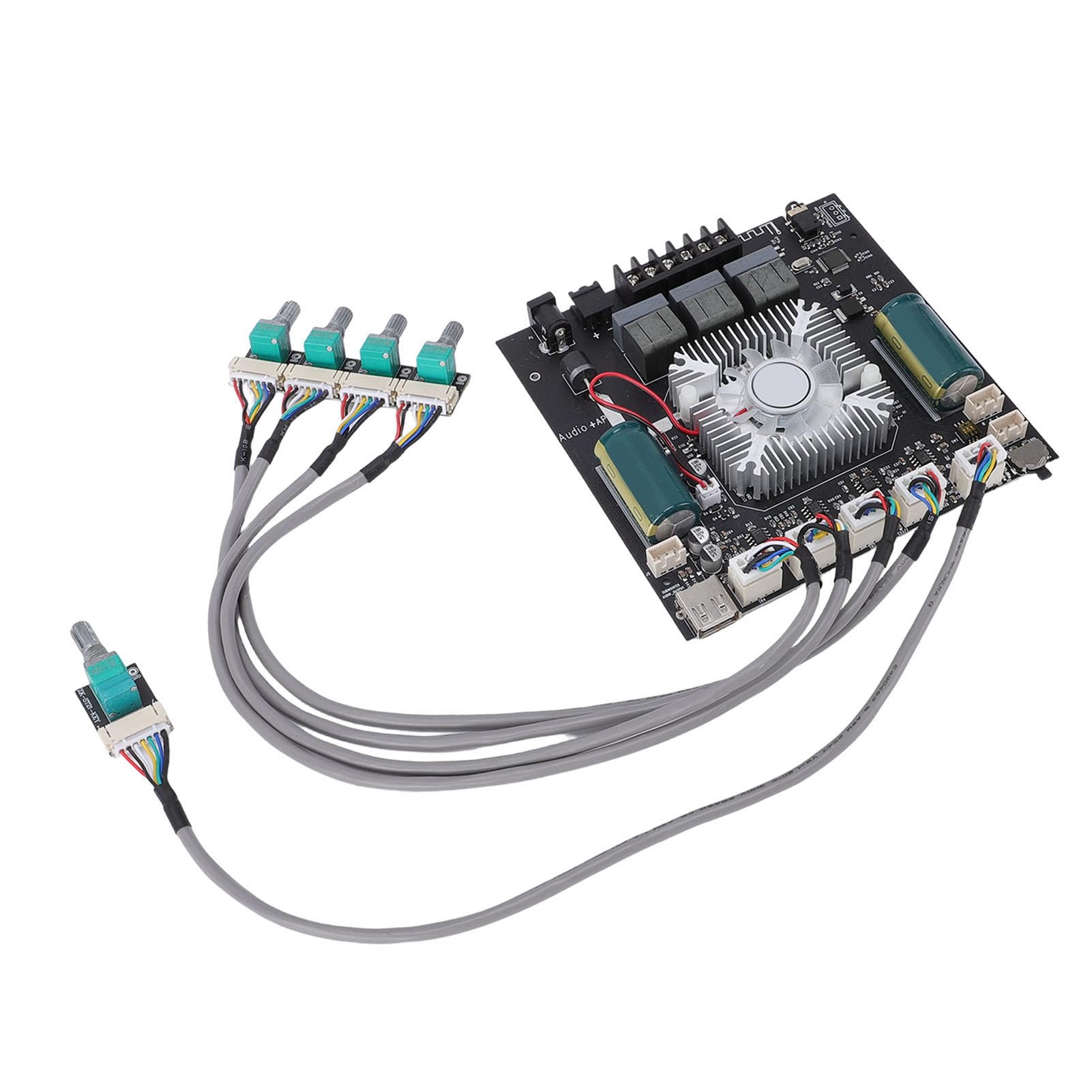 FILFEEL TDA7498E 2. moduł Płytki Wzmacniacza Mocy – 160 W X 2 + 220 W Wyjście Subwoofera z 5.0, /USB/sterowanie za pomocą Aplikacji, Obsługa Szerokiej Impedancji Głośników, Wejście DC 15–36 V