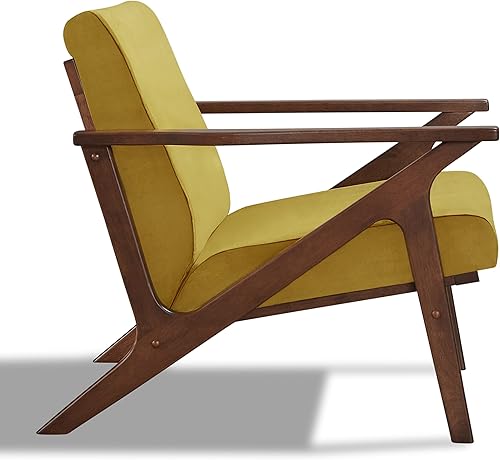 Miniatura 11 de Zola - Silla moderna de mediados de siglo, muebles de sala de estar, beige/roble Beige/Roble,Terciopelo rubor/Nogal,Terciopelo