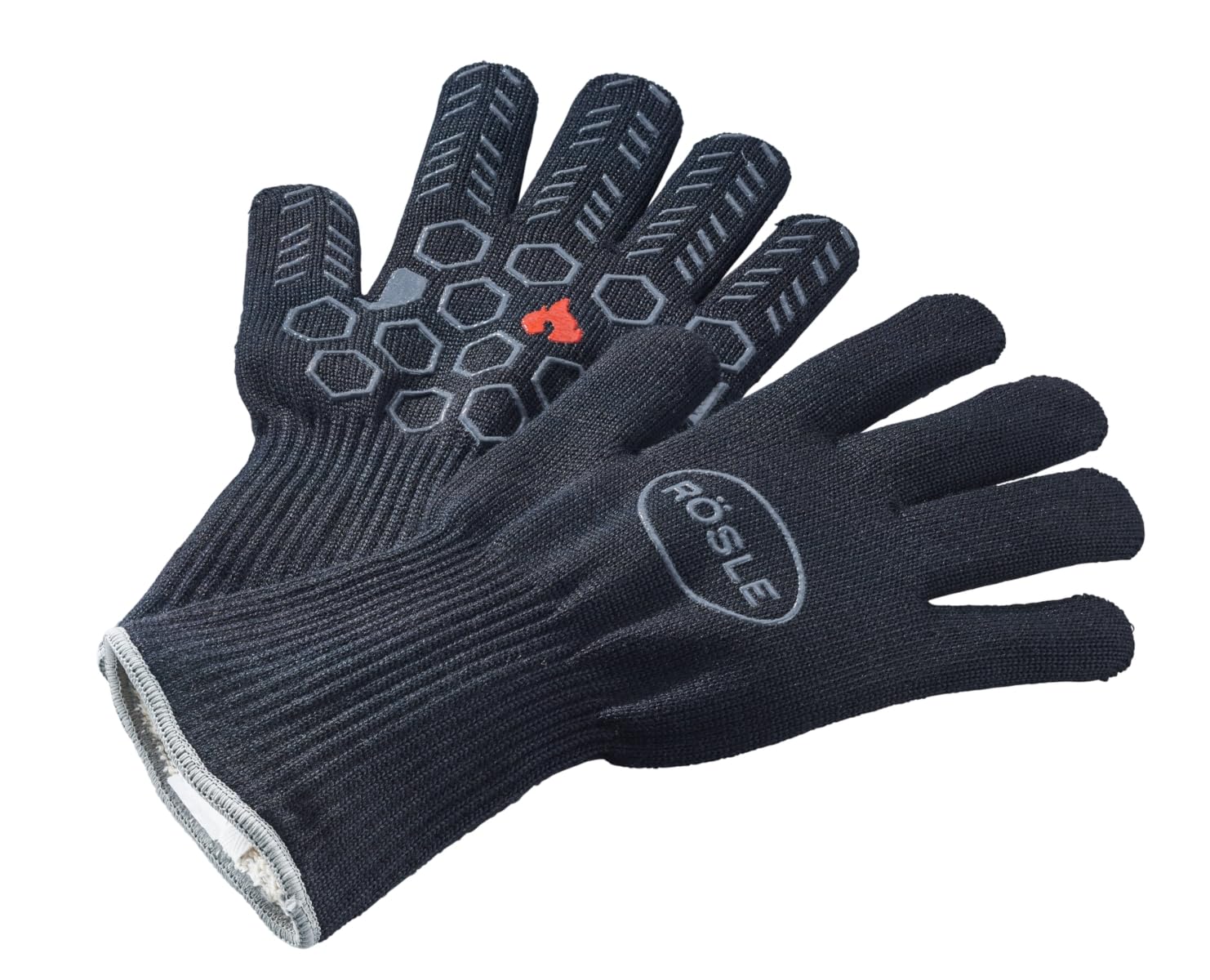 RÖSLE Premium-Grillhandschuhe, Hochwertige Handschuhe zum Schutz vor Verbrennungen, atmungsaktiv und temperaturbeständig bis 350°C, Meta-Aramid, Baumwoll-Innenfutter
