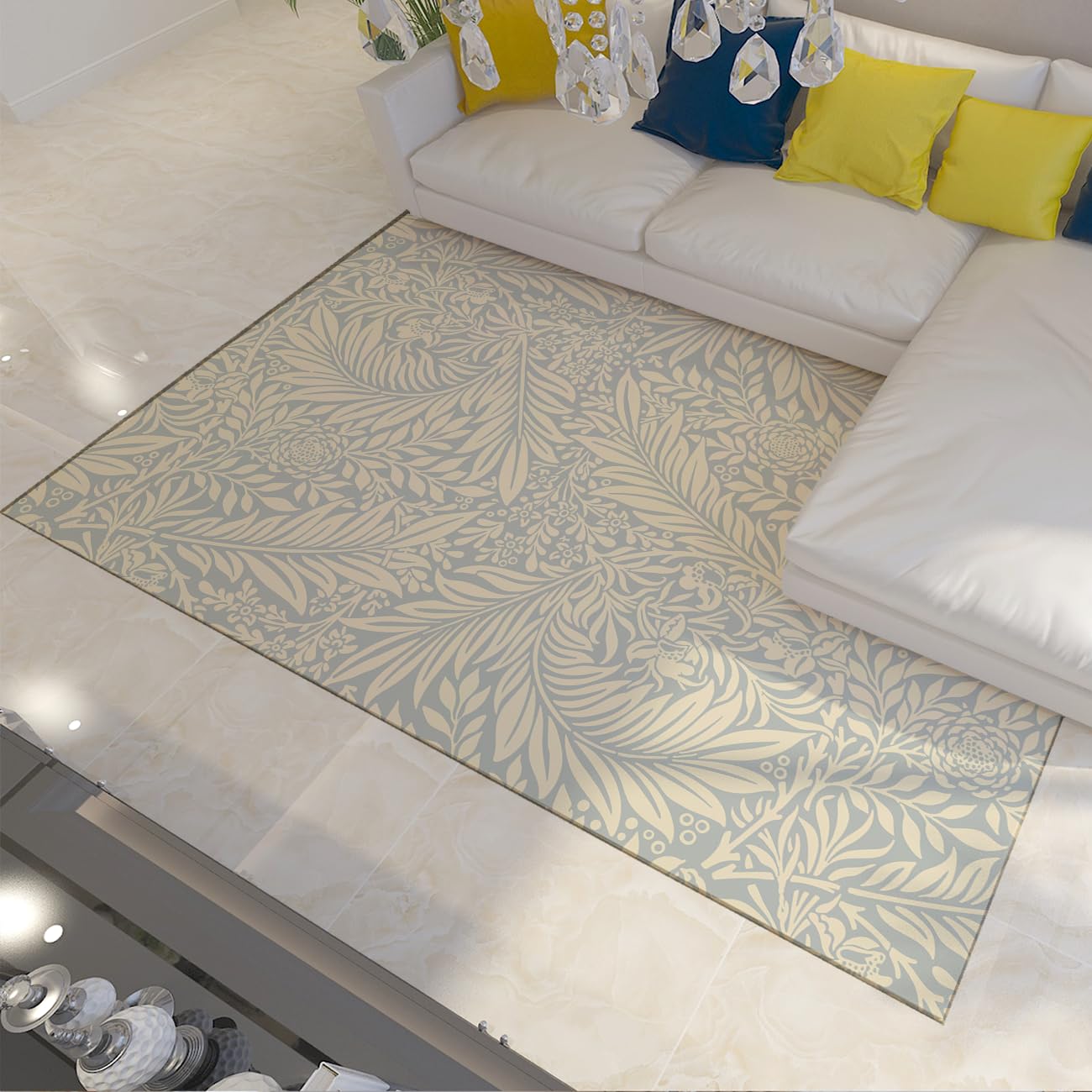 Tapis lavable 120x180cm fini les taches dans le salon et la cuisine