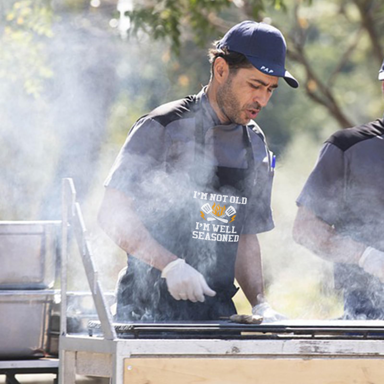 Delantales divertidos para hombre con bolsillos, delantal para asar a la parrilla, barbacoa, cocina, regalos para chef, papá, cumpleaños, Navidad