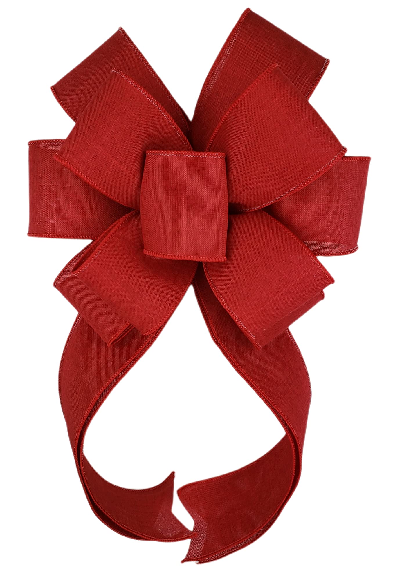 Solid Red Bow for Wreath 10 x 18 inches