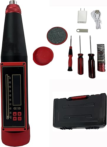 Martillo de rebote de hormigón de mano Probador digital de fuerza concreta con 2.207J Rango de prueba de energía cinética nominal 10-60MPa Pantalla