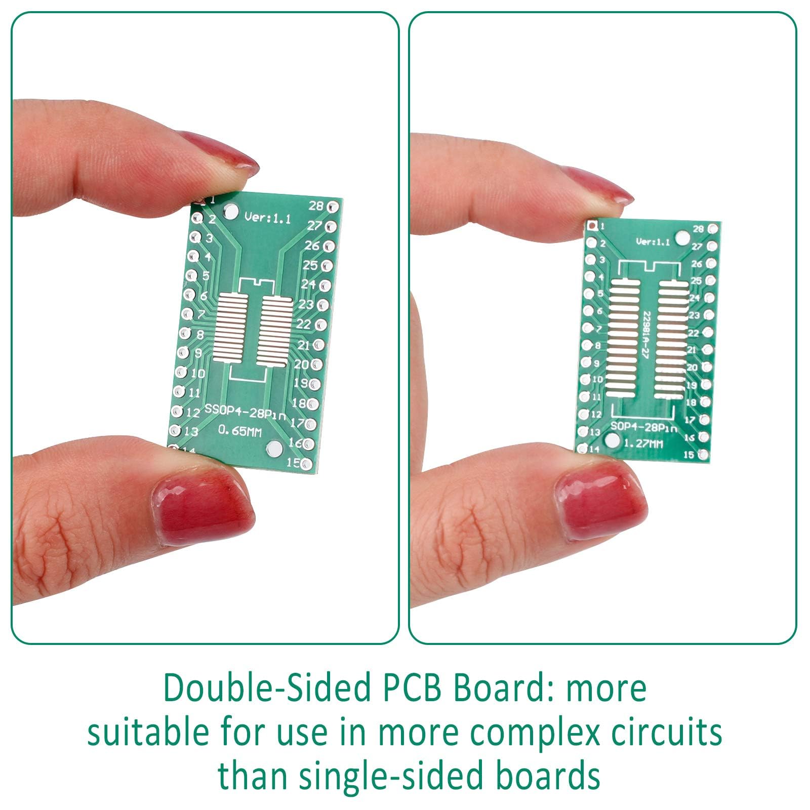 70pcs PCB Board PCB Scheda Universale a Doppia Lato Millefori Stampato Circuito in FR4 per Saldatura Progetto Elettronico Prove Tecniche Fai Da Te -7 Dimensioni