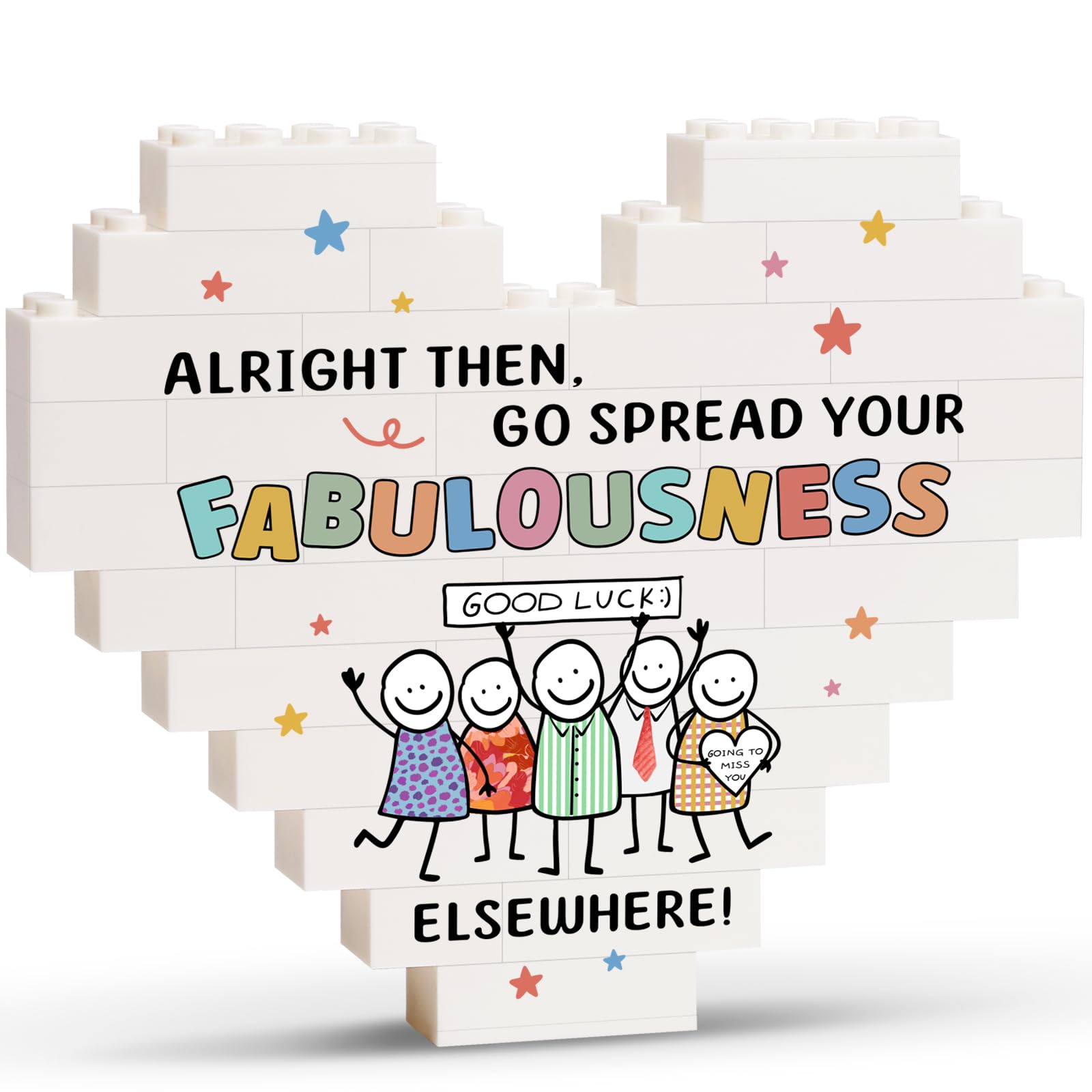 Greatabox Funny Leaving Gifts for Colleagues Women Men, Sorry You Leaving Gifts for Teacher Coworkers, New Job Farewell Presents For Coworkers, New Job Presents For Women-Heart Plaque