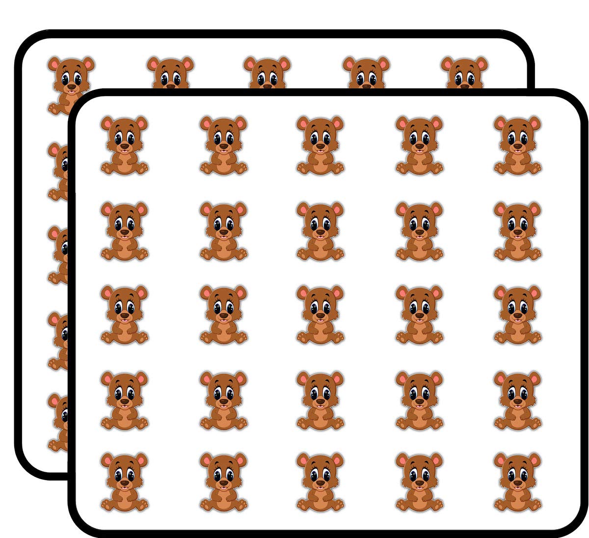 Cute Bear Cartoon Animal Art Decorative Scrapbooking Sticker Waterproof Vinyl Stickers for Water Bottle, Laptop & Phone Case – 50 Pack