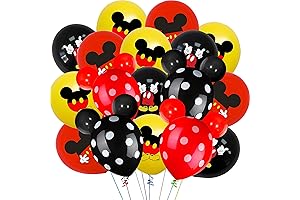 Charming Mickey Mouse Party Balloons: 60 Pieces Polka Dot Latex Garland Decorations