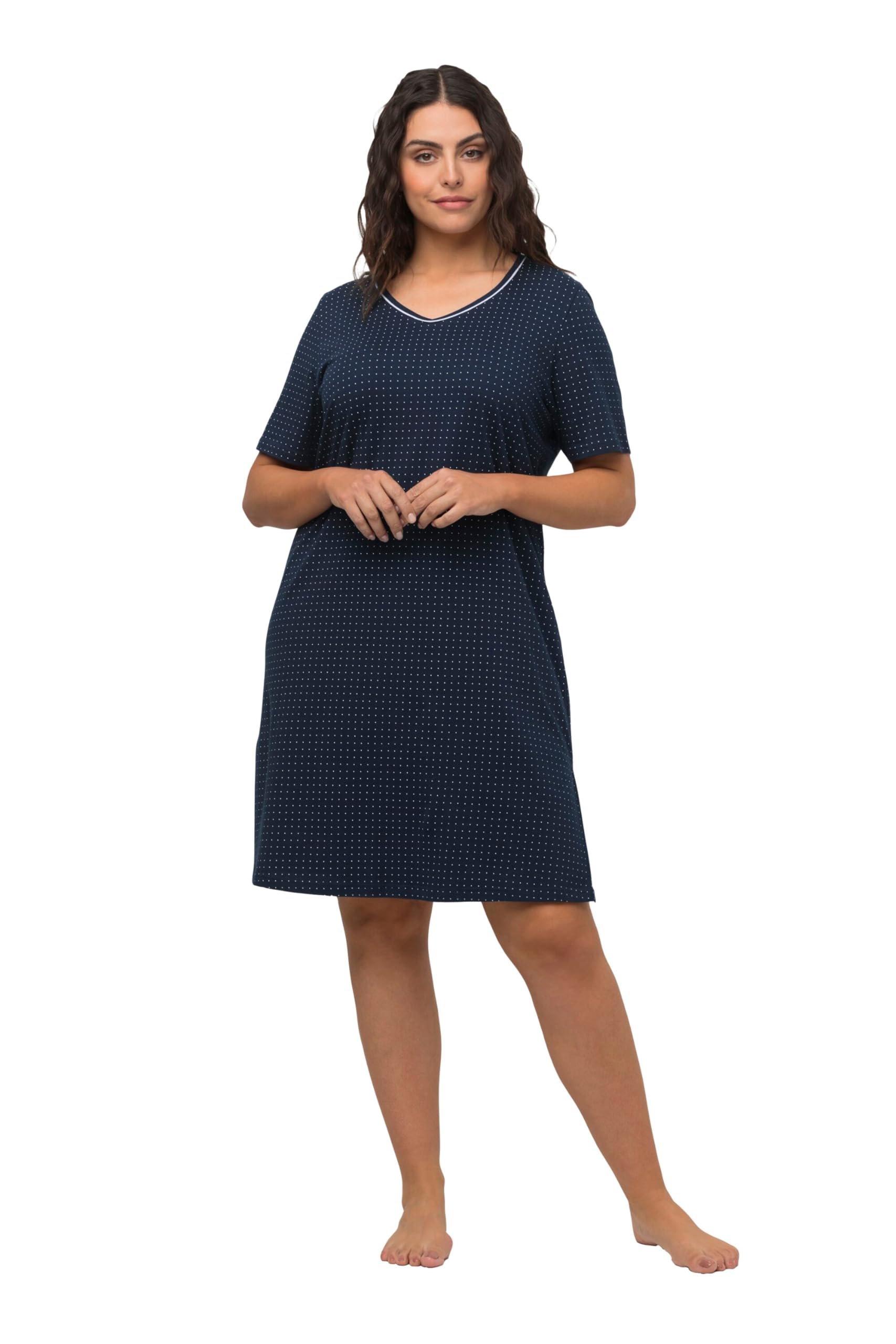 Ulla Popken 2 Piezas, Camisetas Grandes, Simples Y Puntos Camisón Mujer