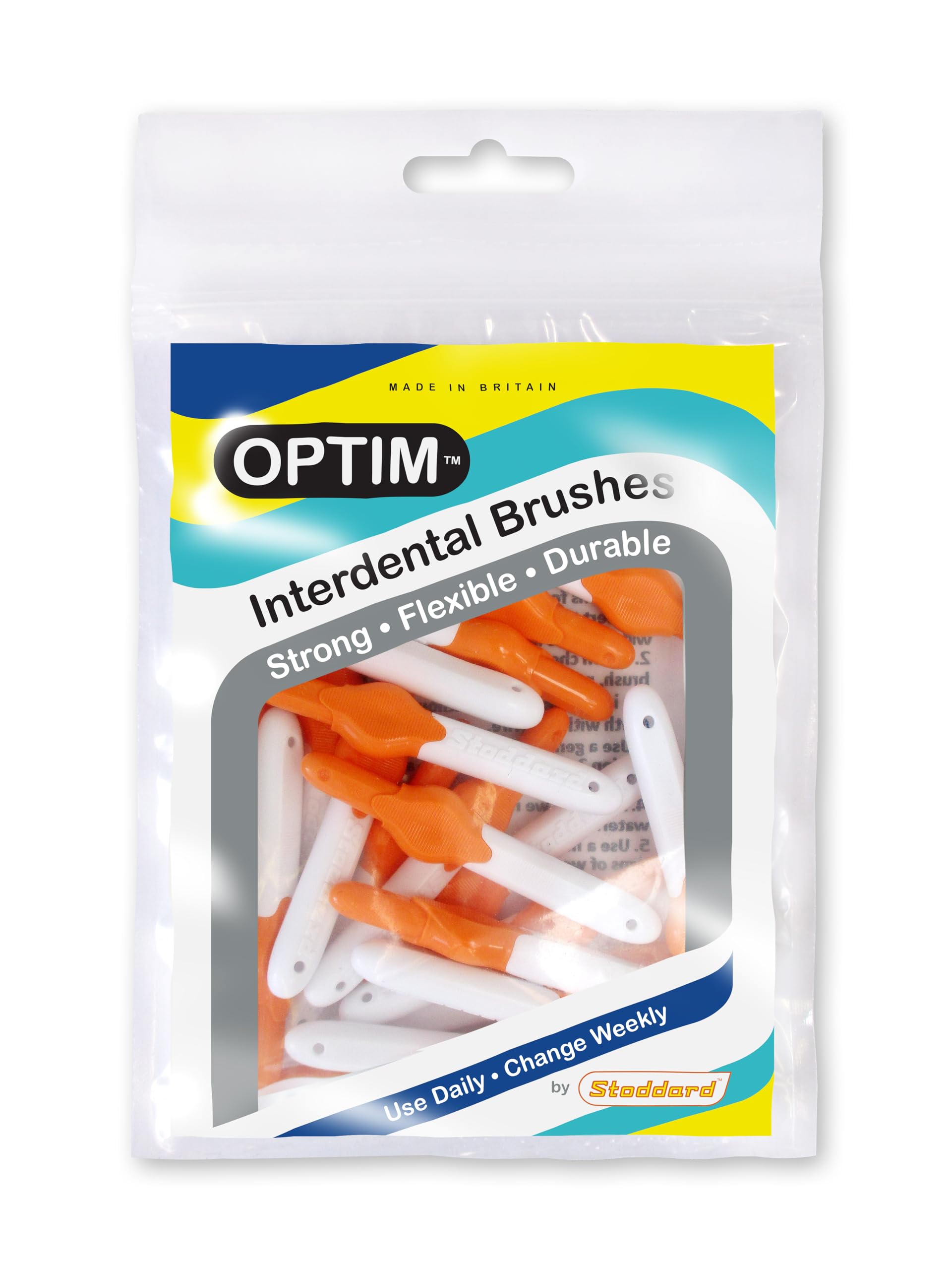 Stoddard Icon Orange Antibacterial Interdental Brush - 25 Brush in 1 Pack