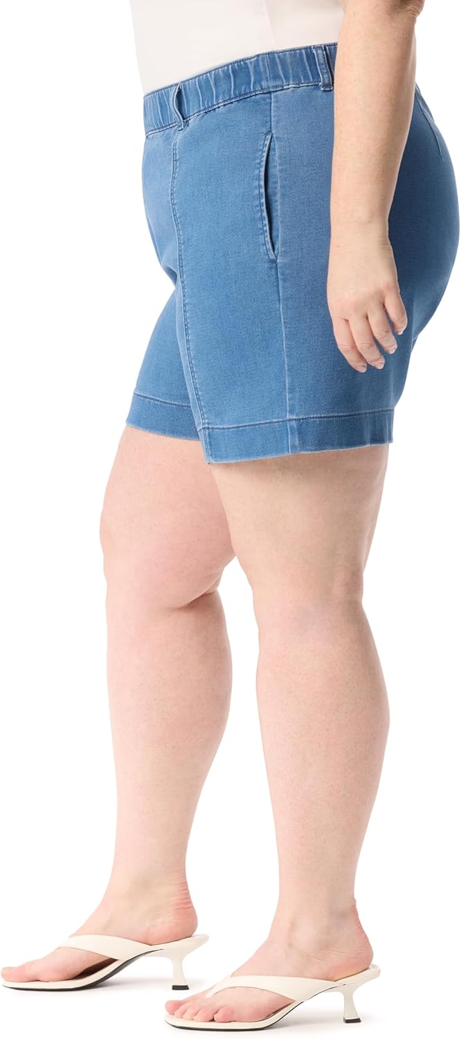 Gloria Vanderbilt Women's Seam Front Elastic Waist Pull on Short Plus - Image 3