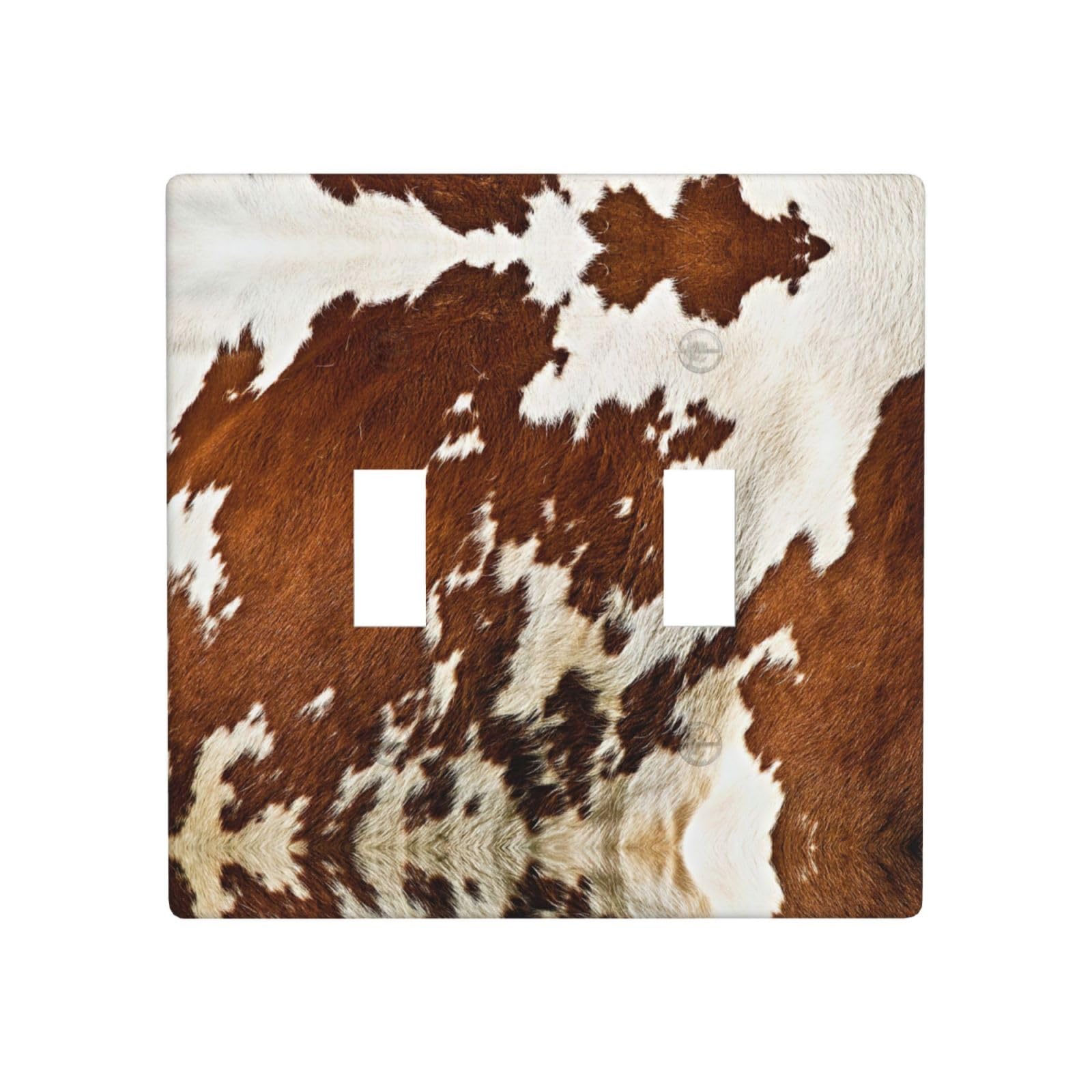 Red And White Cowhide Unbreakable Midsize Outlet Cover,Impact Resistant Switch Plate,Decorative Wall Plate Cover