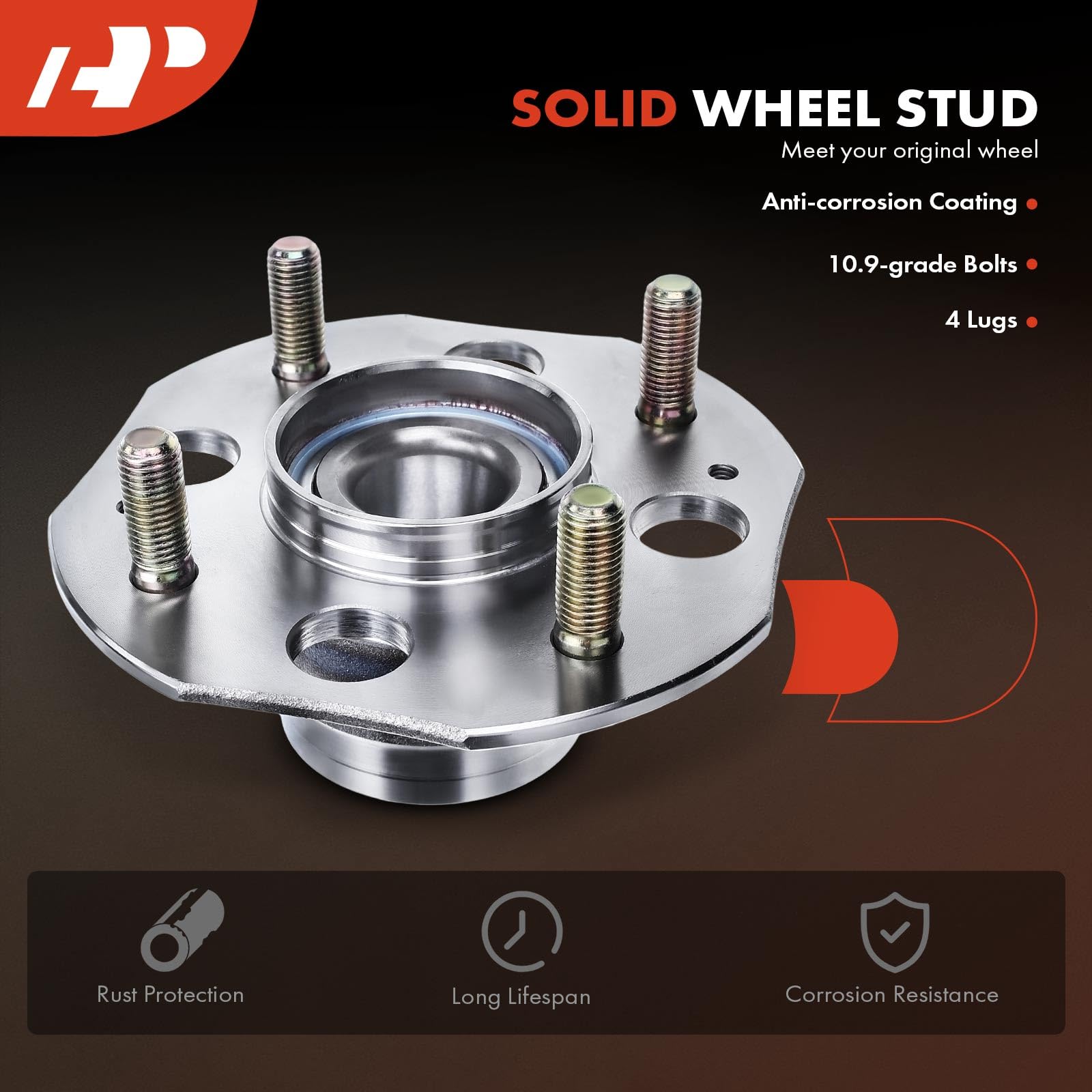 Pair 512178 Rear Wheel Hub And Bearing Assembly Fit For Honda