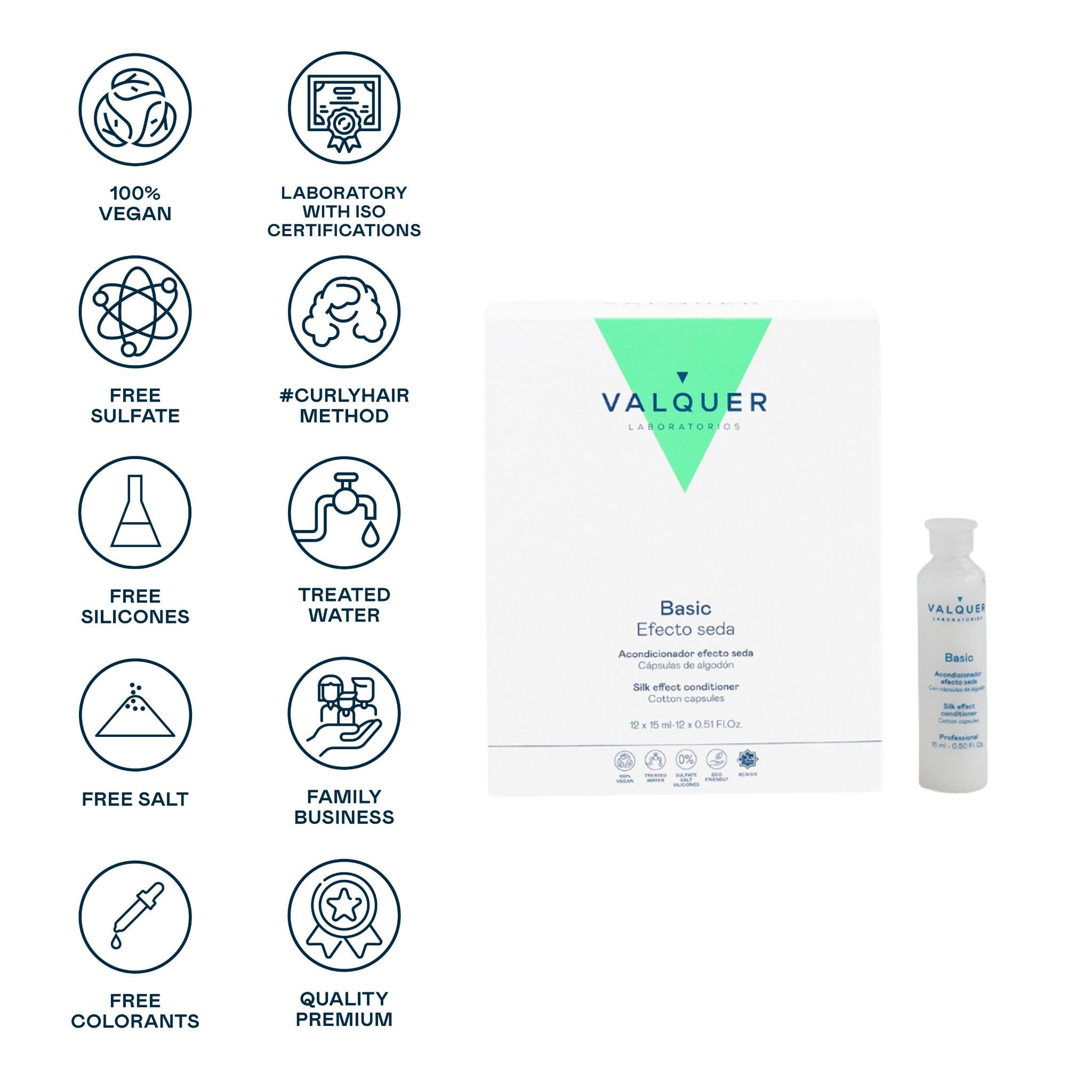 Valquer - Professional Natural Silk Hair Conditioner - Repairing and Nourishing - 12 x 15 ml, Unique, 180 ml (Pack of 1) - Image 2