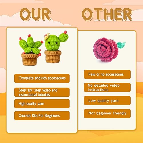 Miniatura 3 de Kollase Kit de ganchillo para principiantes, kit completo de ganchillo para adultos principiantes, con tutoriales en video, instrucciones